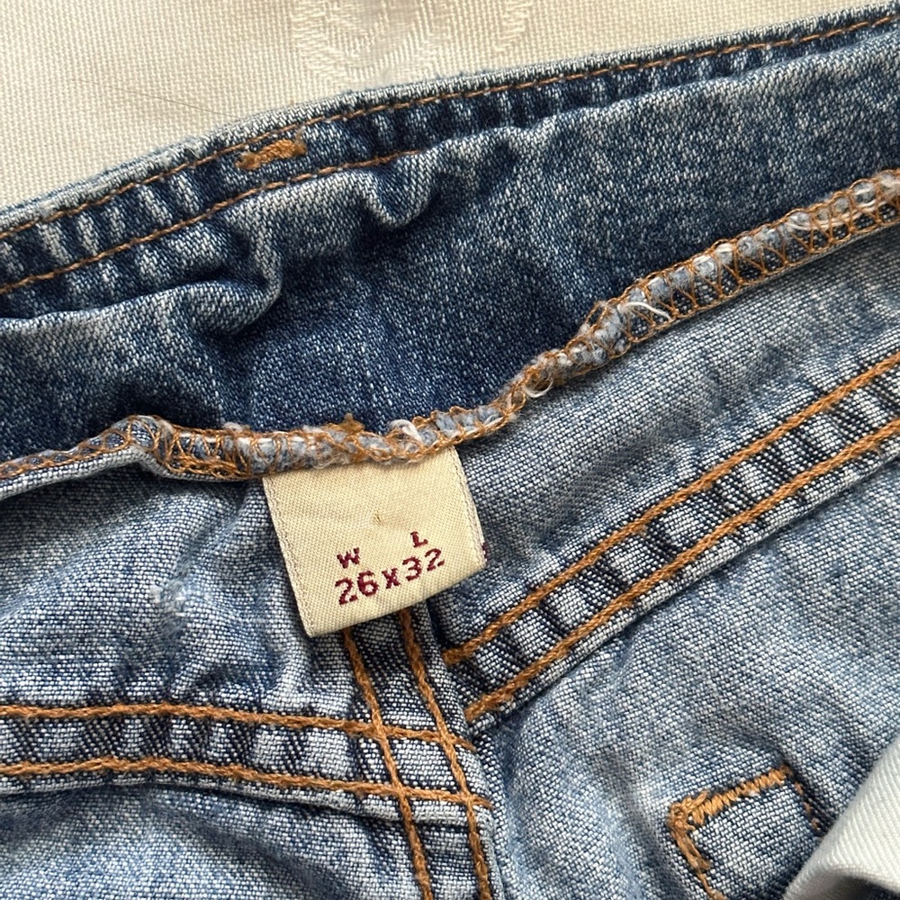 Vintage A&F y2k no waist low rise bootcut jeans button fly 5 pocket Sz 26 USA - Picture 5 of 15